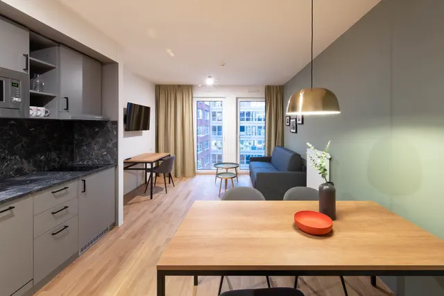 Dining area and kitchen
