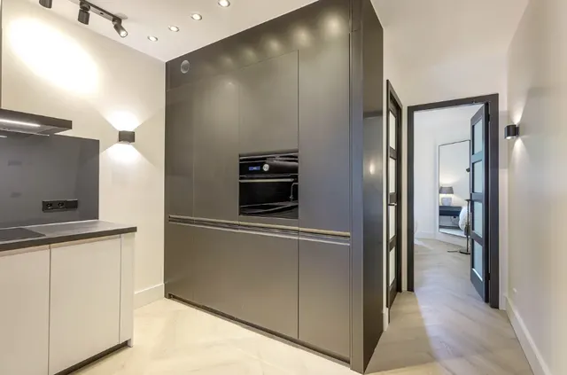 Kitchen storage and oven
