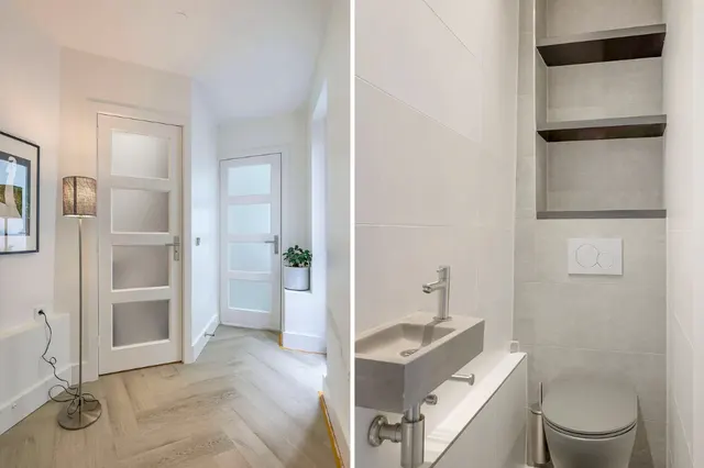 Hallway and separate toilet